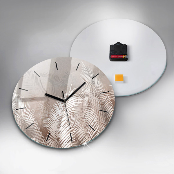 Okrúhle hodiny Tropické boho listy