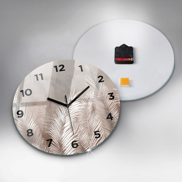 Okrúhle hodiny Tropické boho listy