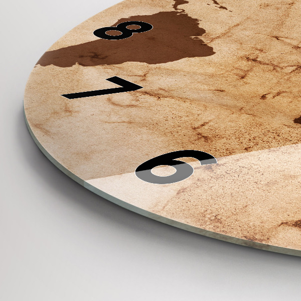 Okrúhle hodiny Vintage mapa sveta