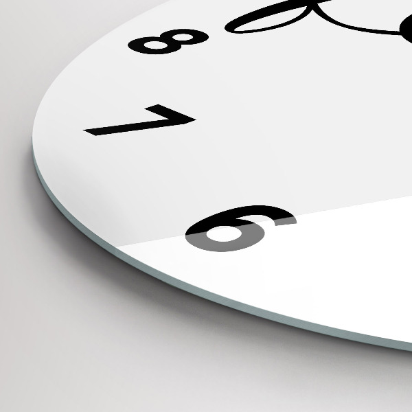 Okrúhle hodiny Rodinný nápis a srdce