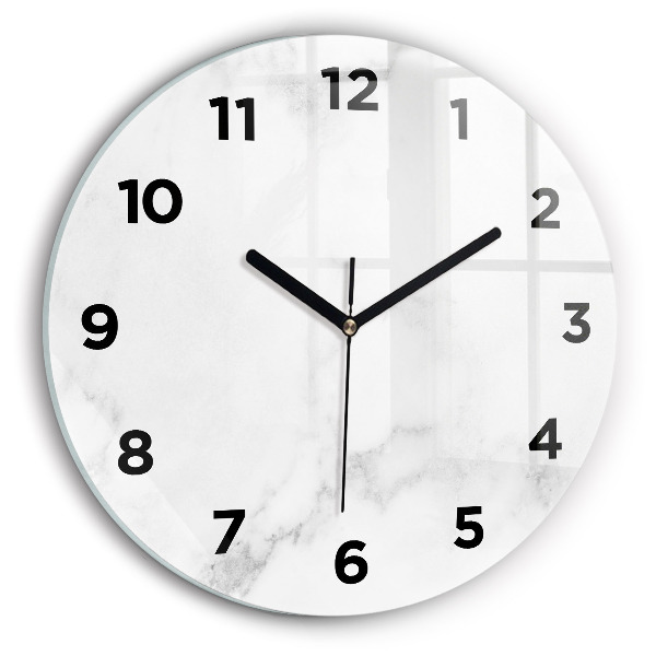 Okrúhle hodiny Elegantný mramor