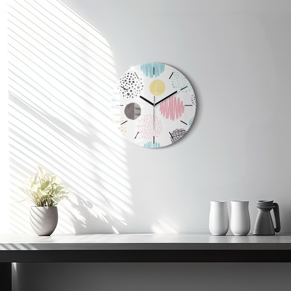Okrúhle hodiny Geometrický vzor