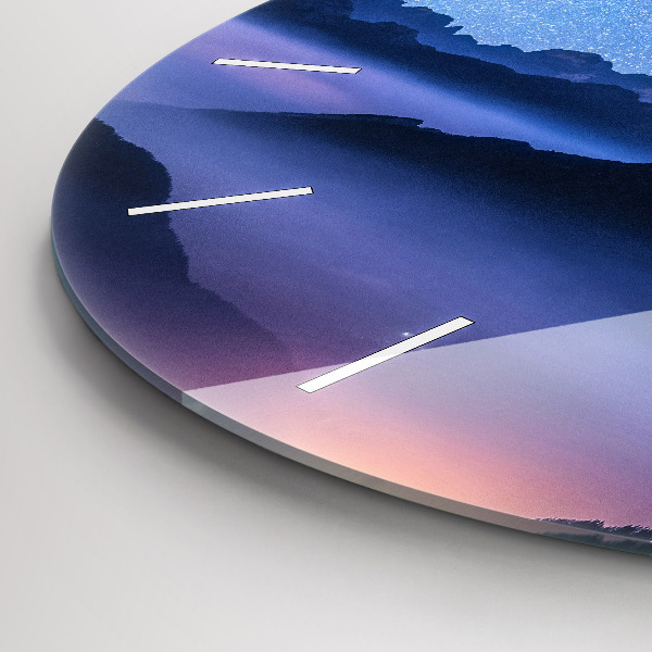 Okrúhle hodiny Mliečna dráha a hory