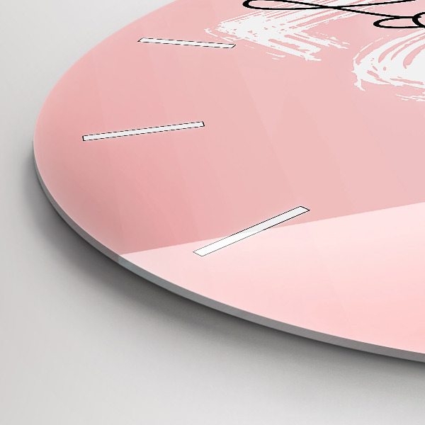 Okrúhle hodiny Nápis Milujte sa