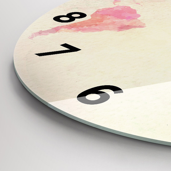 Okrúhle hodiny Akvarelová mapa sveta