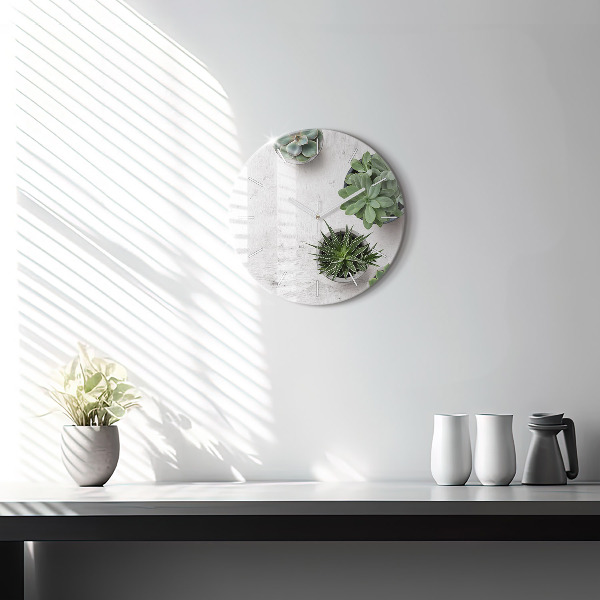 Okrúhle hodiny Dekoratívne rastliny