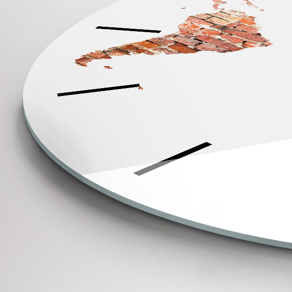 Okrúhle hodiny Stará tehlová mapa