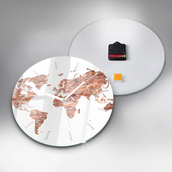Okrúhle hodiny Stará tehlová mapa