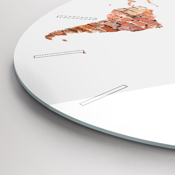 Okrúhle hodiny Stará tehlová mapa