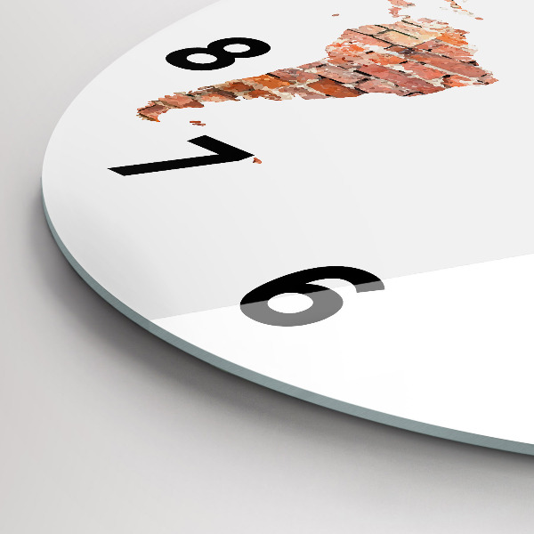 Okrúhle hodiny Stará tehlová mapa