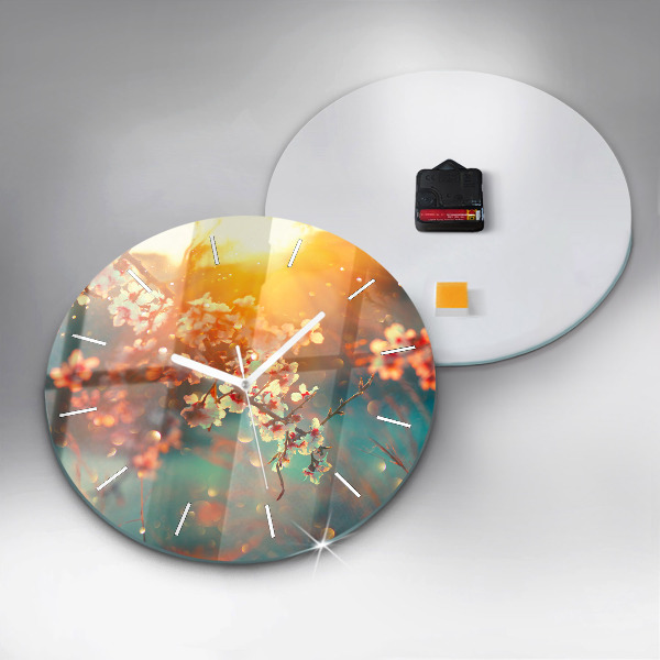Okrúhle hodiny Jarné kvety