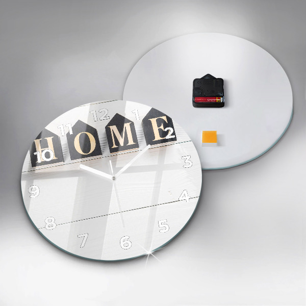 Okrúhle hodiny Domový nápis