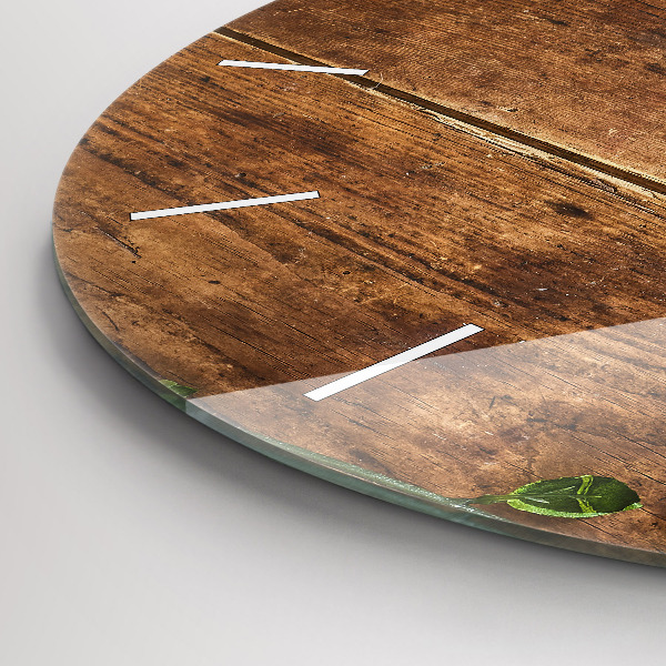 Okrúhle hodiny Rustikálne drevo