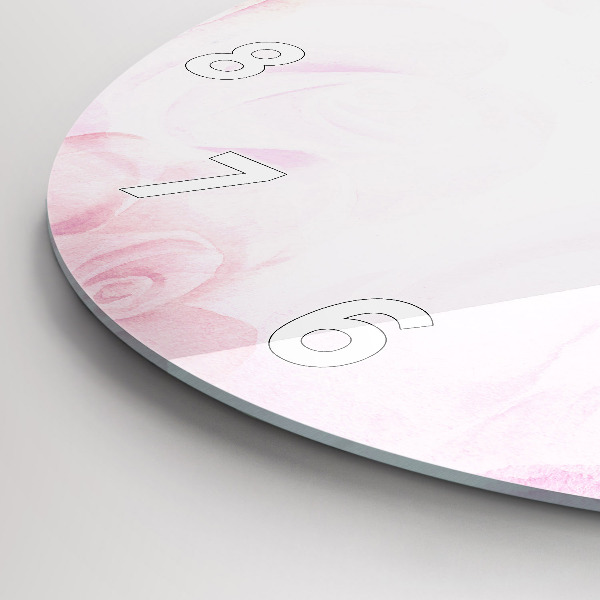 Okrúhle hodiny Abstraktné ruže