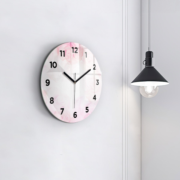 Okrúhle hodiny Abstraktné ruže