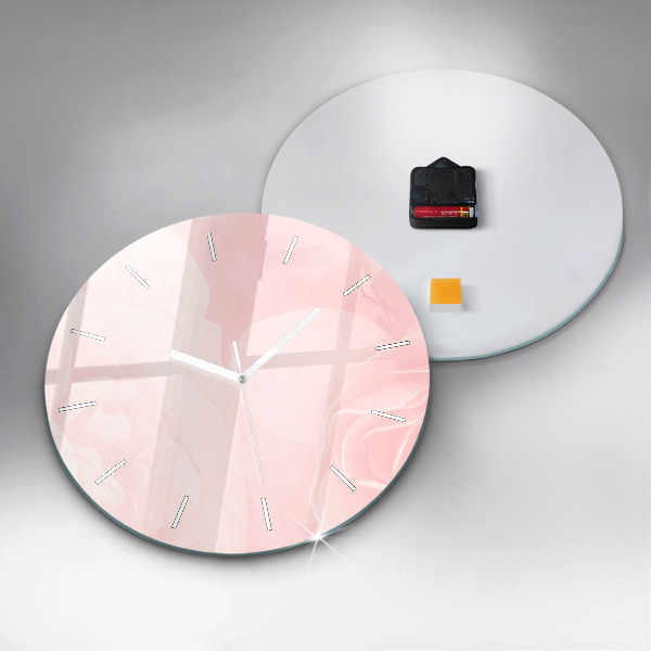 Okrúhle hodiny Kvitnúce ruže