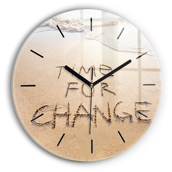 Okrúhle hodiny Plážový citát