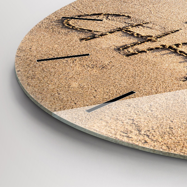 Okrúhle hodiny Plážový citát