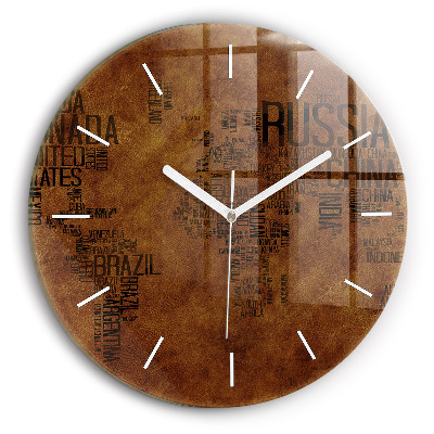 Okrúhle hodiny Názvy máp a krajín