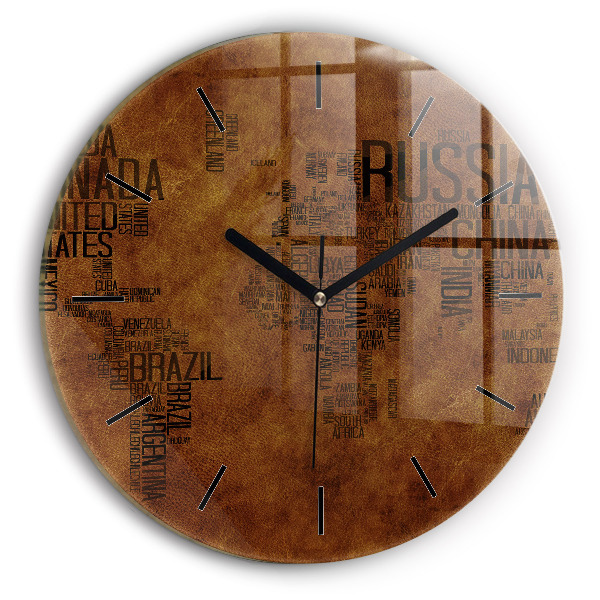 Okrúhle hodiny Názvy máp a krajín