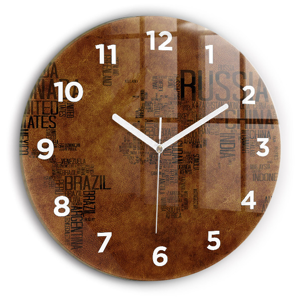 Okrúhle hodiny Názvy máp a krajín