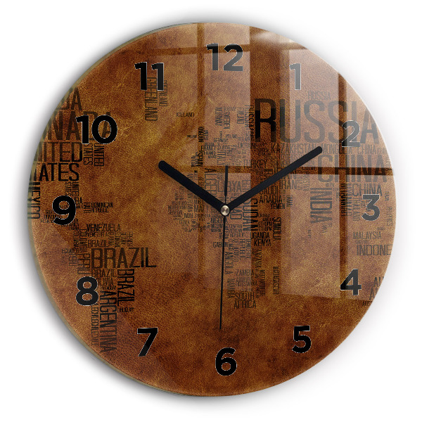 Okrúhle hodiny Názvy máp a krajín