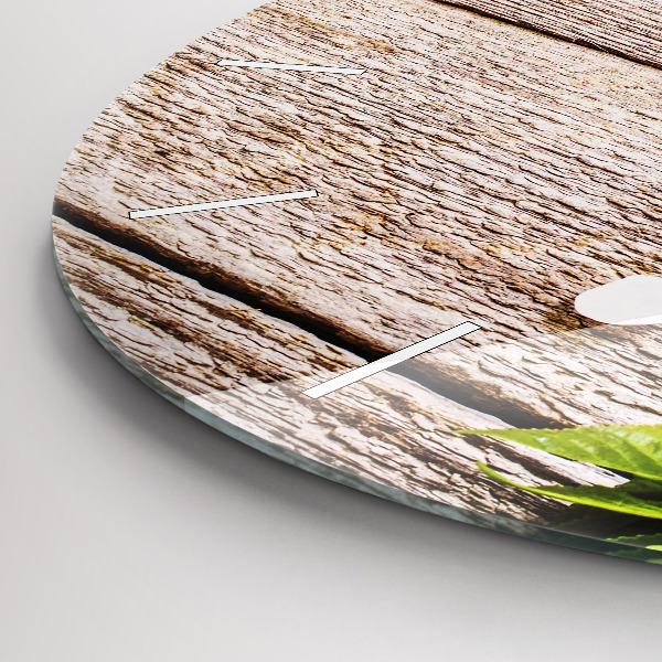 Okrúhle hodiny Kvety na dreve