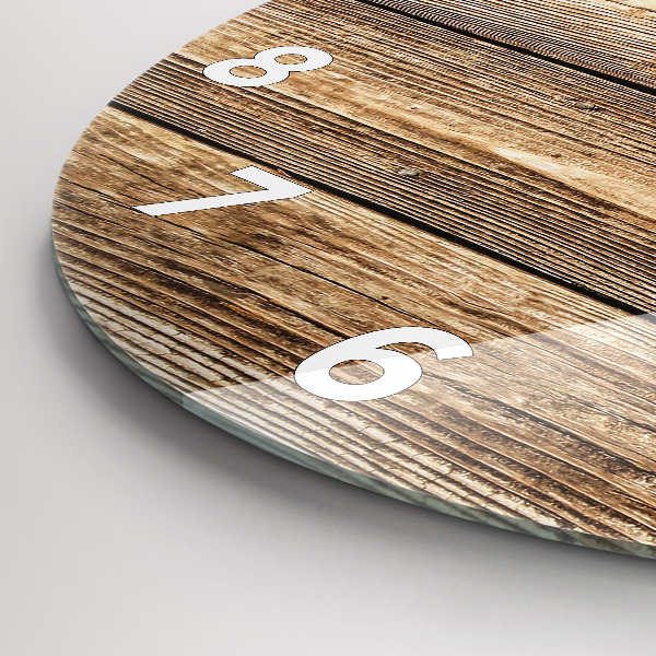 Okrúhle hodiny Drevené dosky