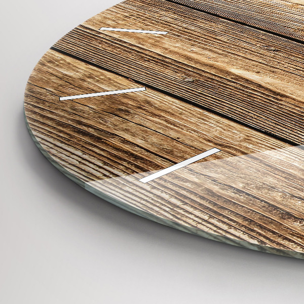 Okrúhle hodiny Drevené dosky