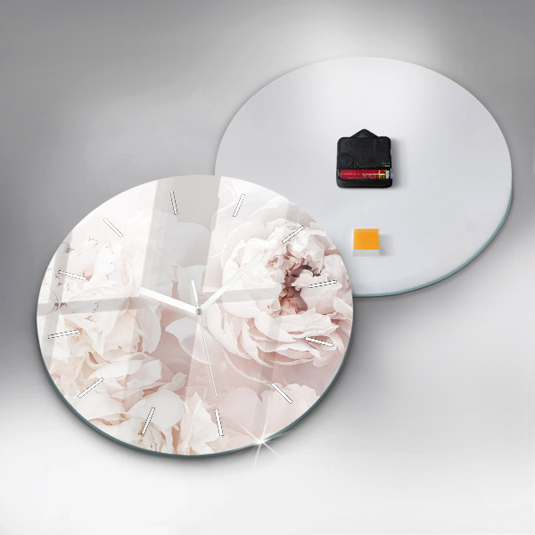 Okrúhle hodiny Kvety pivonky