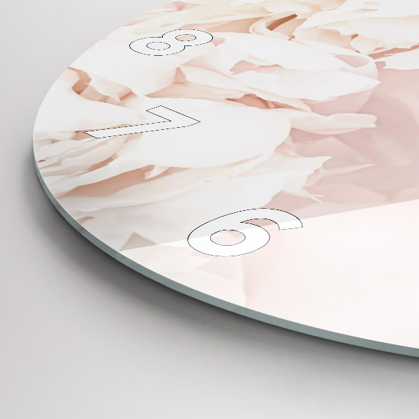 Okrúhle hodiny Kvety pivonky