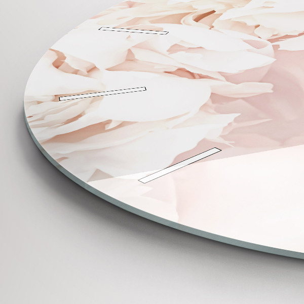 Okrúhle hodiny Kvety pivonky