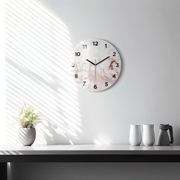 Okrúhle hodiny Kvety pivonky