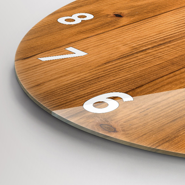 Okrúhle hodiny Drevené dosky