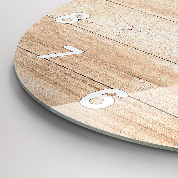 Okrúhle hodiny Drevená textúra