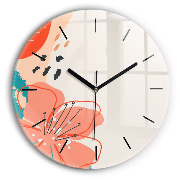 Okrúhle hodiny Havajské rastliny