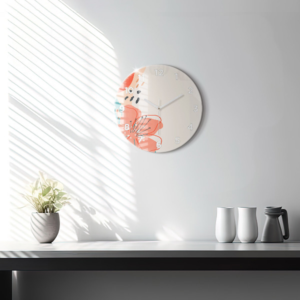 Okrúhle hodiny Havajské rastliny