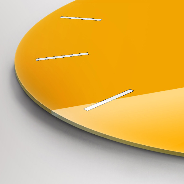 Okrúhle hodiny Tmavo žltá