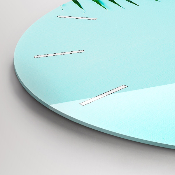 Okrúhle hodiny Zelené palmy