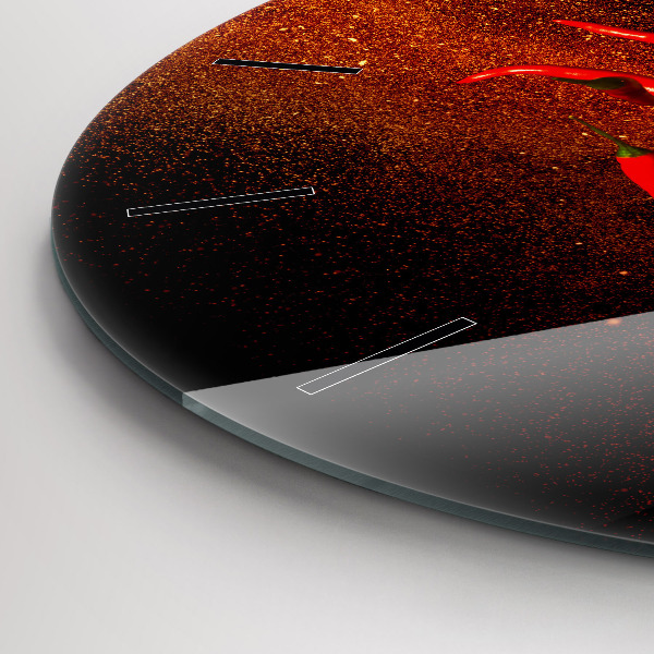 Okrúhle hodiny Chilli papričky