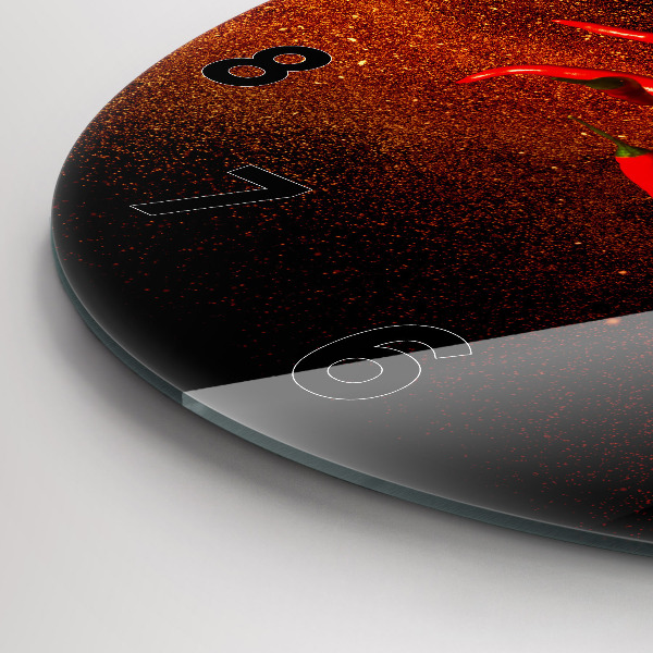 Okrúhle hodiny Chilli papričky