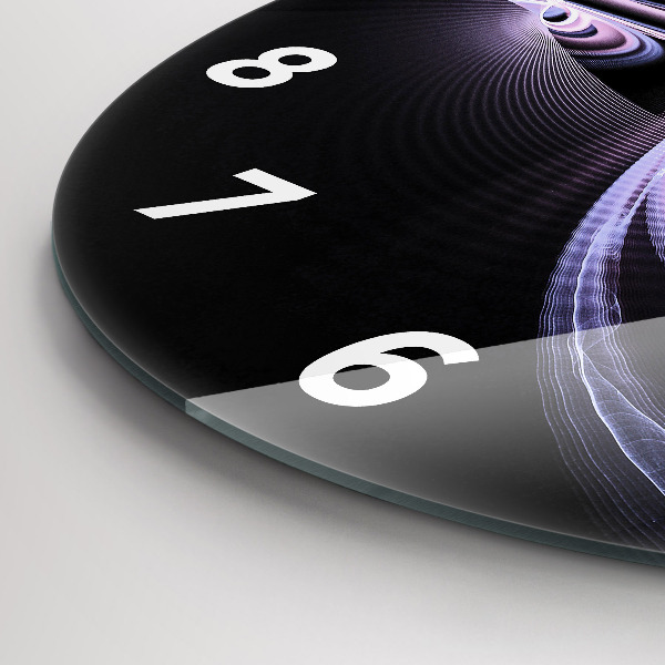 Okrúhle hodiny Fialová abstrakcia