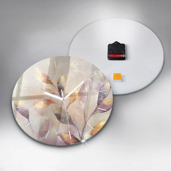 Okrúhle hodiny Abstraktné boho listy