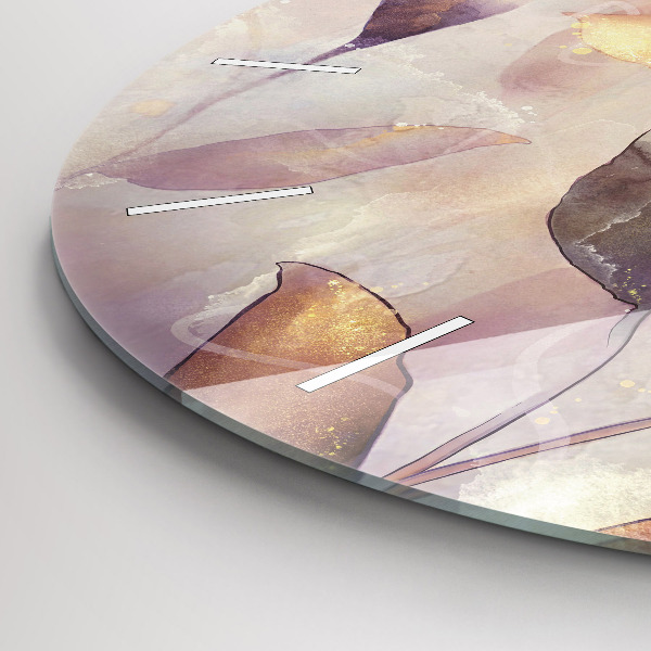 Okrúhle hodiny Abstraktné boho listy