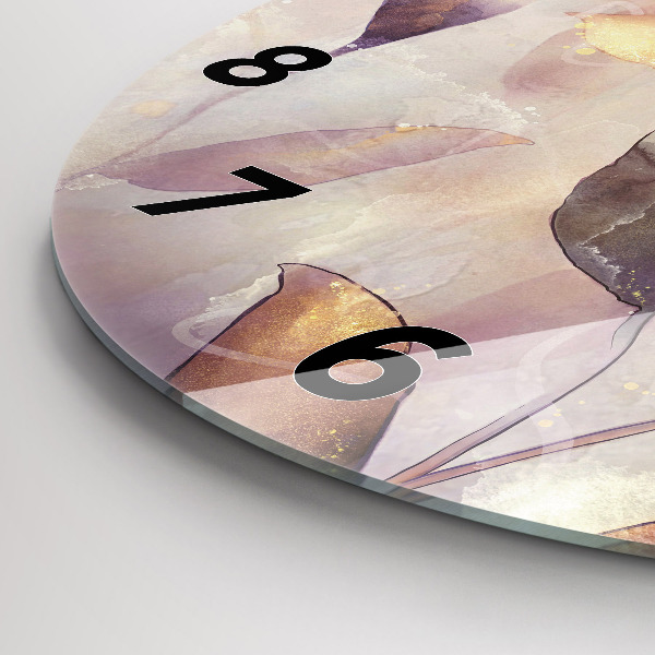 Okrúhle hodiny Abstraktné boho listy