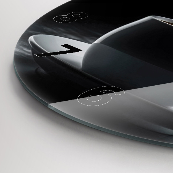 Okrúhle hodiny Šálka čiernej kávy