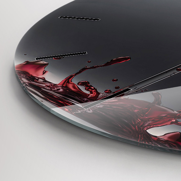 Okrúhle hodiny Pohárik červeného vína