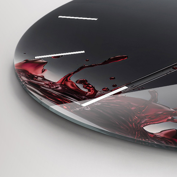 Okrúhle hodiny Pohárik červeného vína