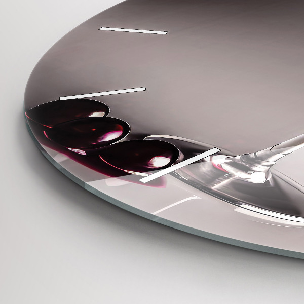 Okrúhle hodiny Pohárik červeného vína