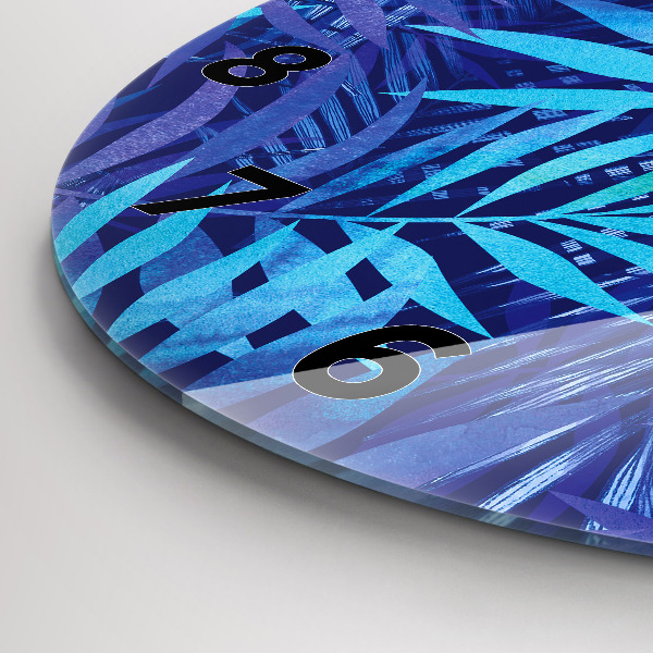 Okrúhle hodiny Modré listy